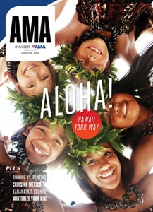 Cover of AMA Insider Magazine winter 2018 with a group of women in Hawaii.