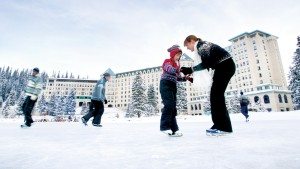 winter fun for families lake louise skating