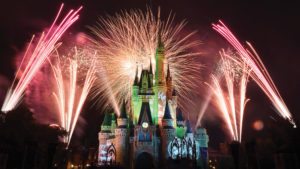 disney resorts magic kingdom castle fireworks