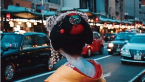 kyoto japan geisha streetscape