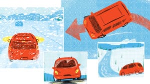 four winter driving situations