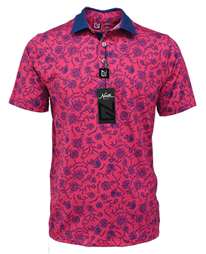 pink paisley polo golf shirt
